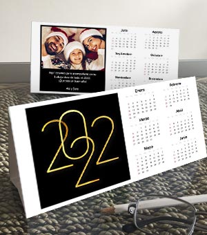 Tarjetas de Navidad para imprimir. Calendario de escritorio 2022