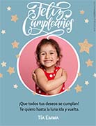 Tarjetas de cumpleaos para imprimir. Estrellas